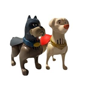 Fisher Price DC Super Pets Dog ACE & KRYPTO lot 2 Talking Posable